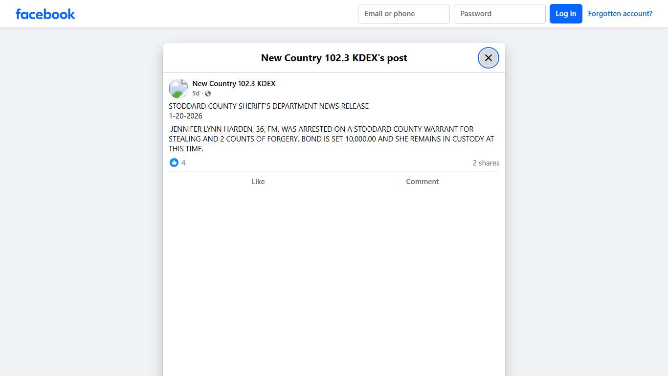 STODDARD COUNTY SHERIFF’S... - New Country 102.3 KDEX Facebook